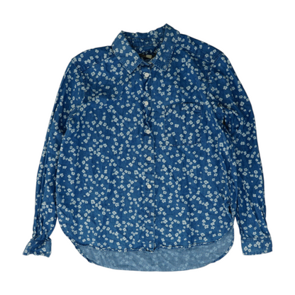Blue Floral Button Down