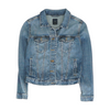 Blue Solid Denim Jacket