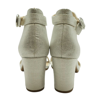 Silver Block Heels