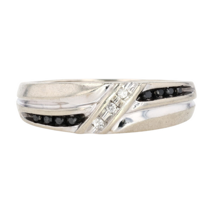 10K White Gold Diamond Band