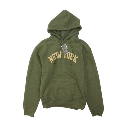 Green Solid Hoodie Pullover