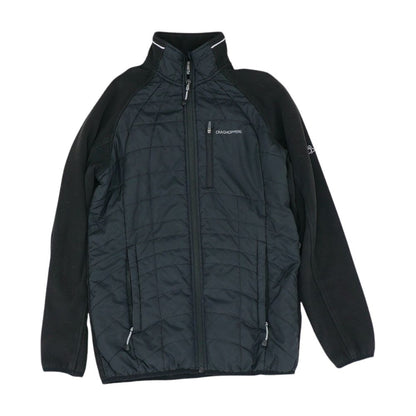 Black Solid Puffer Jacket