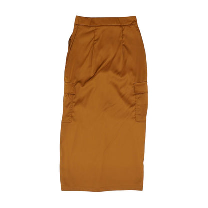 Tan Solid Cargo Pants