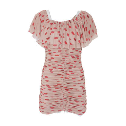 Tan Print Mini Dress