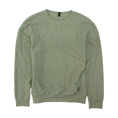 Green Solid Sweatshirt Pullover