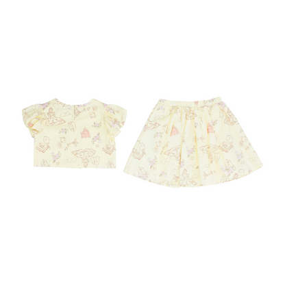 Yellow Print Short Sleeve Set