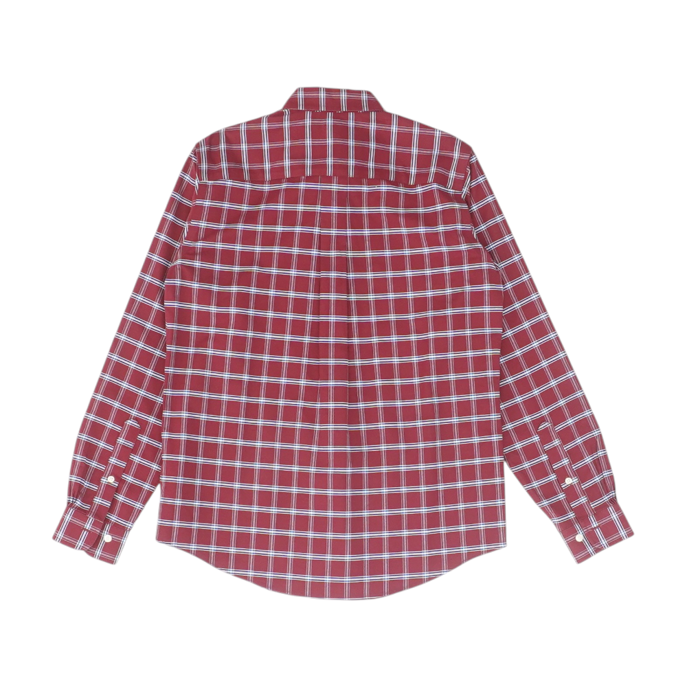 Red Plaid Long Sleeve Button Down