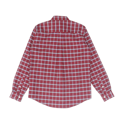 Red Plaid Long Sleeve Button Down