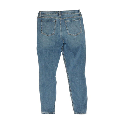 Blue Mid Rise Skinny Leg Jeans
