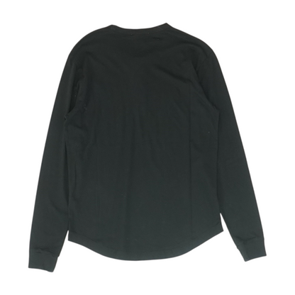 Black Solid Henley T-Shirt