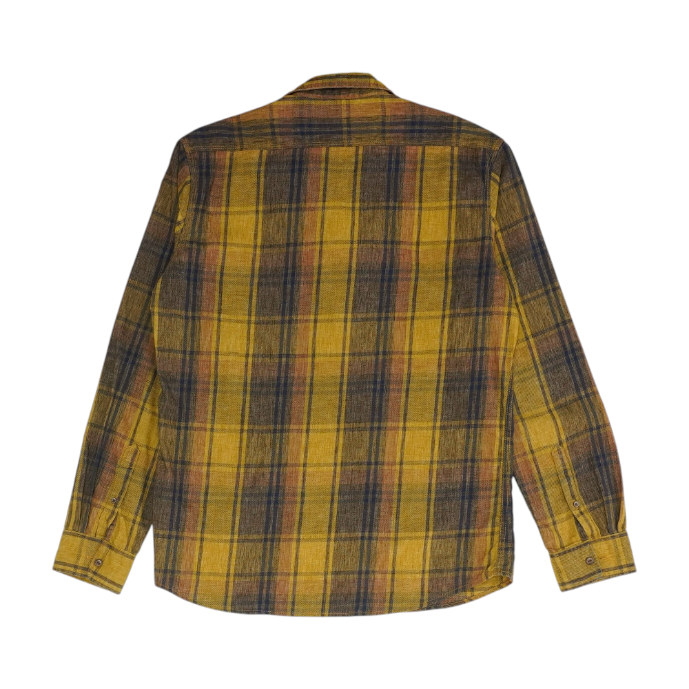 Brown Plaid Long Sleeve Button Down