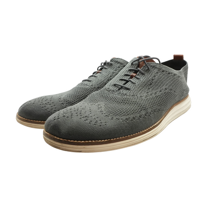 Gray Lace-Up Dress Shoes