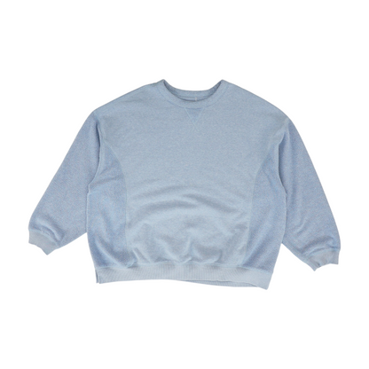 Blue Solid Sweatshirt Pullover