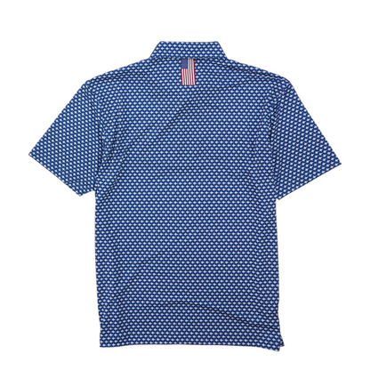Blue Print Short Sleeve Polo