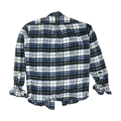 Navy Plaid Flannel Button Down