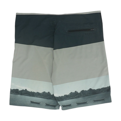 Gray Color Block Swim Bottom