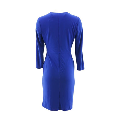 Navy Solid Midi Dress