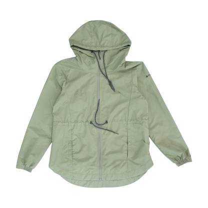 Green Solid Rain Jacket