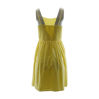 Yellow Solid Midi Dress