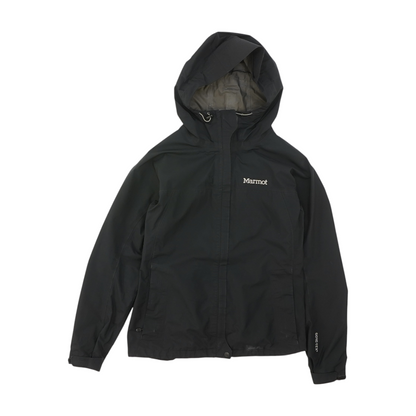Black Solid Rain Jacket