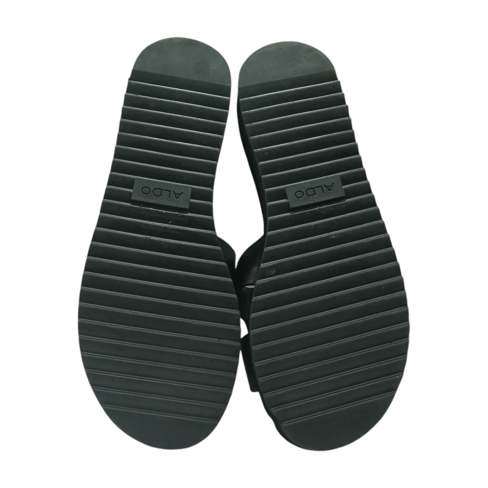 Black Wedged Sandals