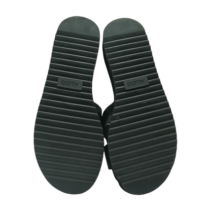 Black Wedged Sandals