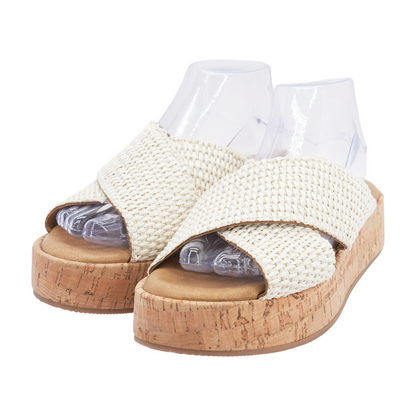 Ivory Flat Sandals