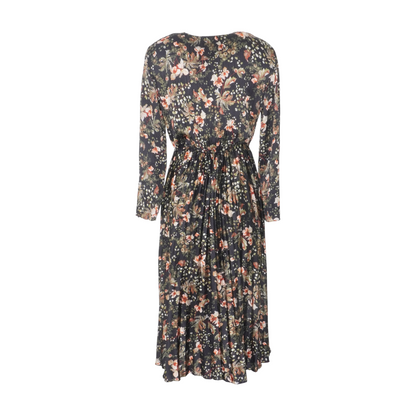 Black Floral Midi Dress