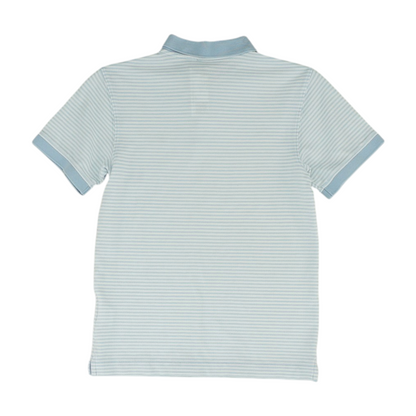 Blue Striped Short Sleeve Polo