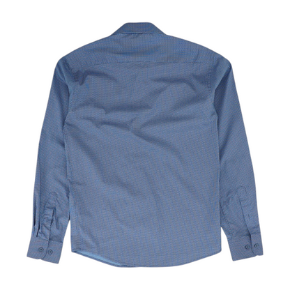 Blue Print Long Sleeve Button Down