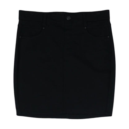 Black Solid Mini Skirt