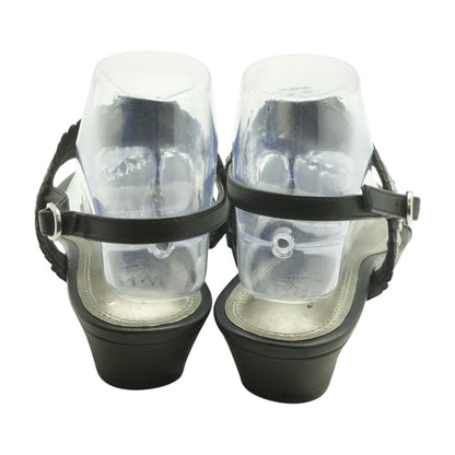 Black Wedged Sandals
