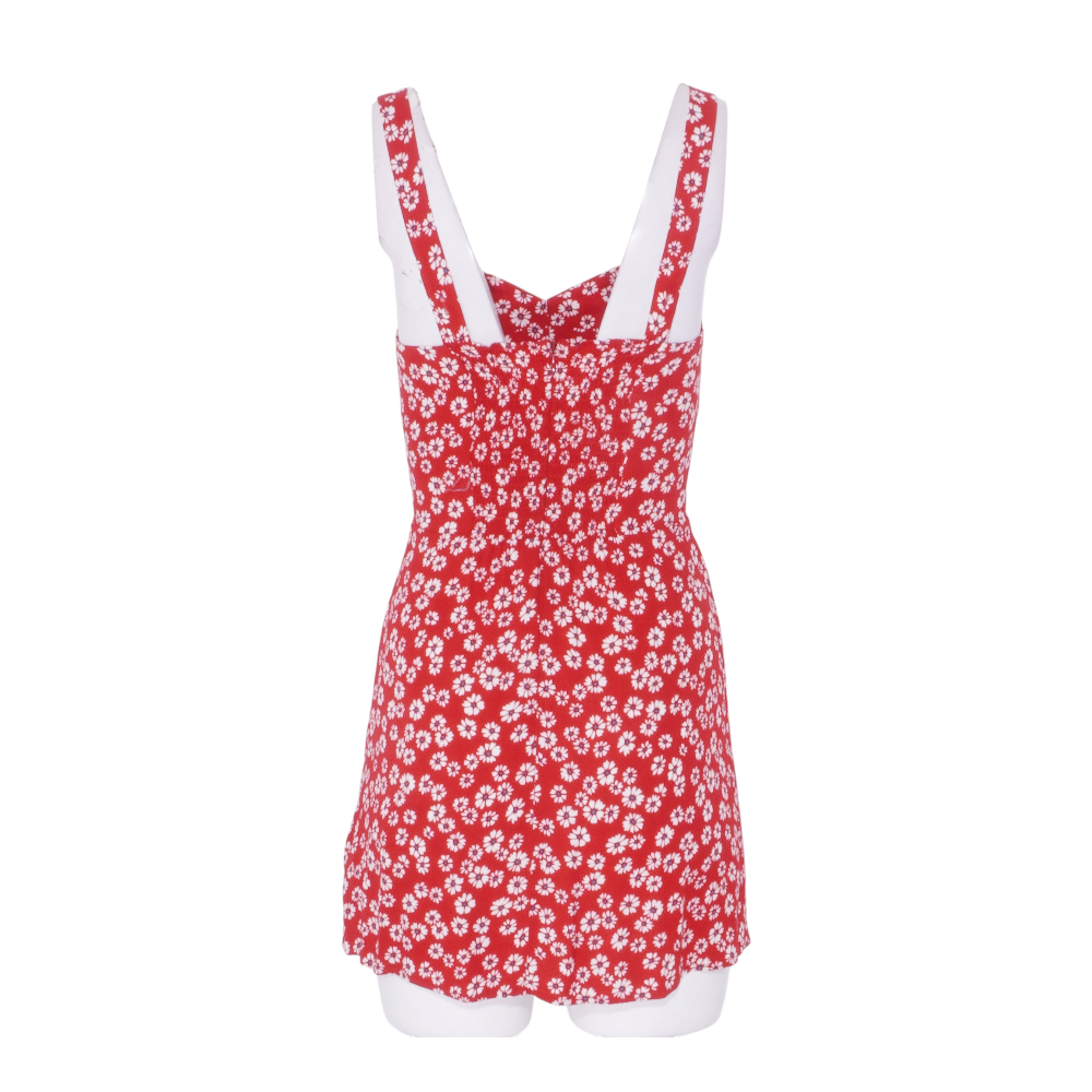 Red Floral Mini Dress