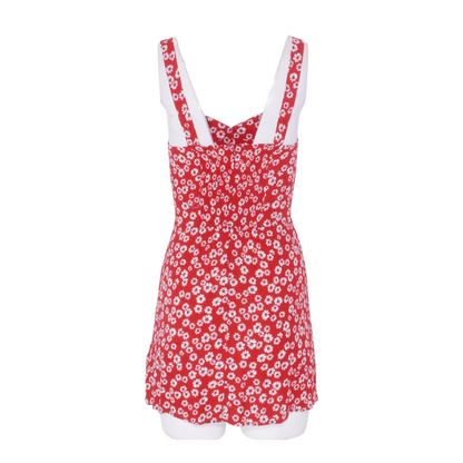 Red Floral Mini Dress
