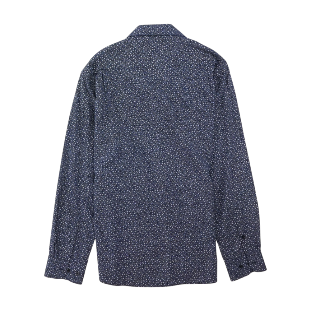 Navy Floral Long Sleeve Button Down