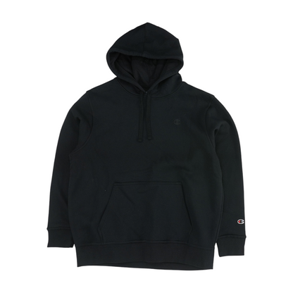 Black Solid Hoodie Pullover