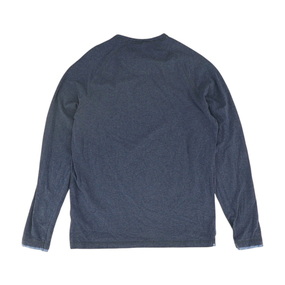 Navy Solid Henley T-Shirt