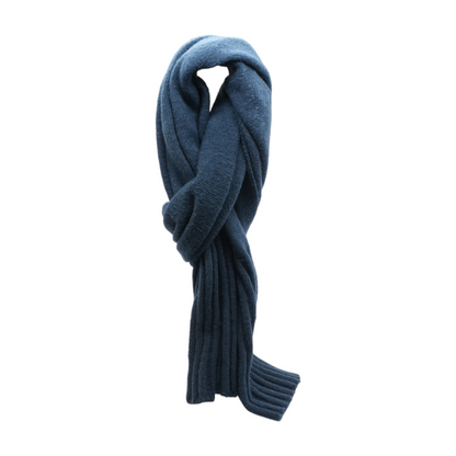 Navy Polyester Scarf