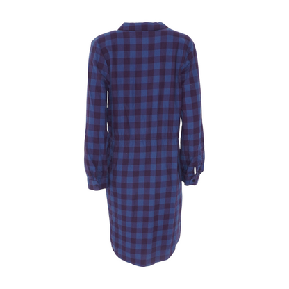 Blue Check Midi Dress