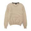 Beige Solid Pullover Sweater
