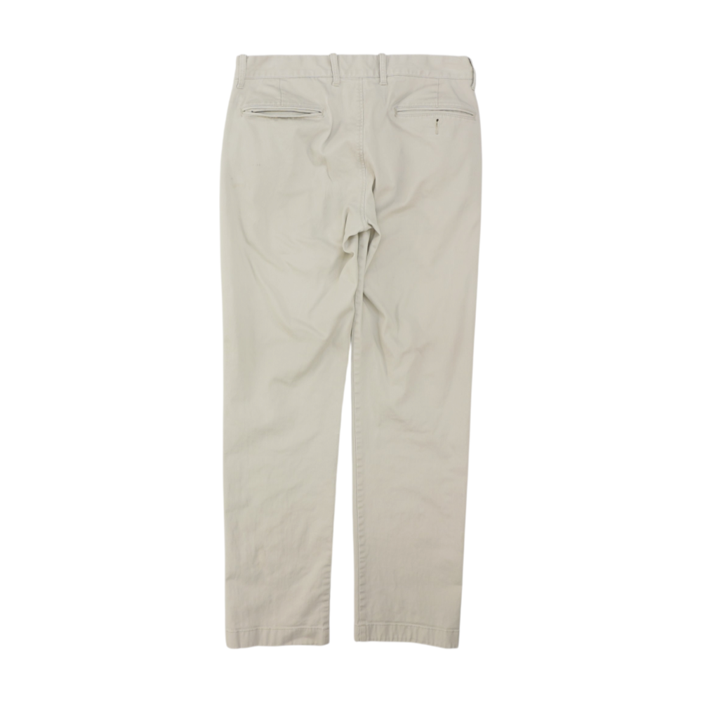 Beige Straight Pants