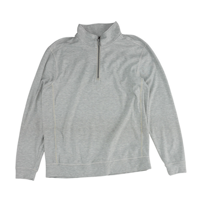 Gray Solid 1/4 Zip Pullover