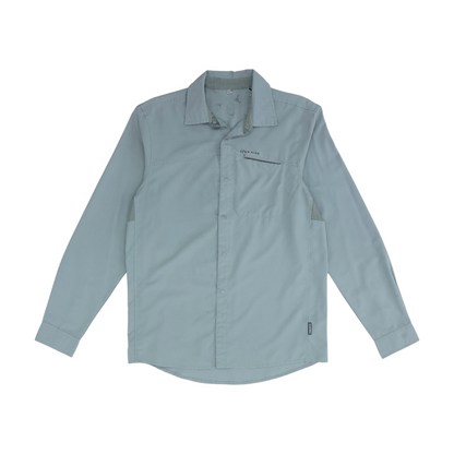 Gray Solid Outdoor Button Down