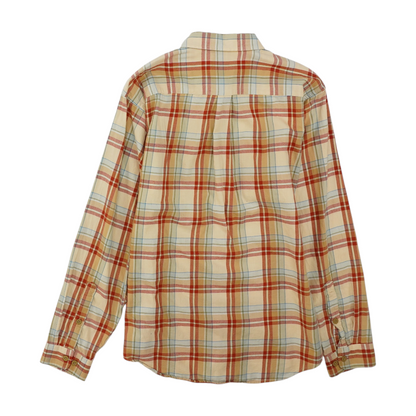 Tan Plaid Flannel Button Down