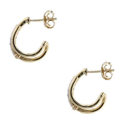 1/5 ctw 10K Yellow Gold Diamond Drop Earrings
