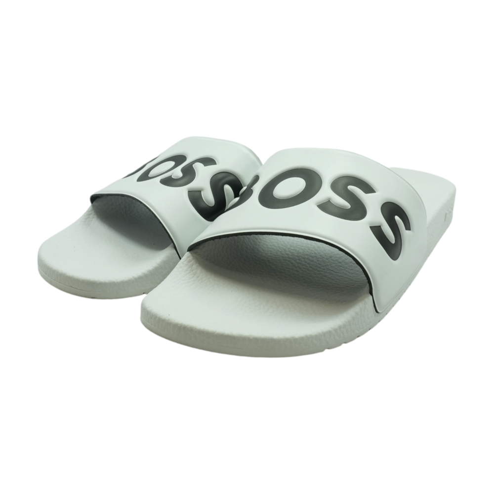 BOSS Hugo Boss White Sport Slide Sandals – Image 2