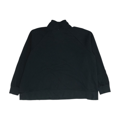 Black Solid 1/4 Zip Pullover