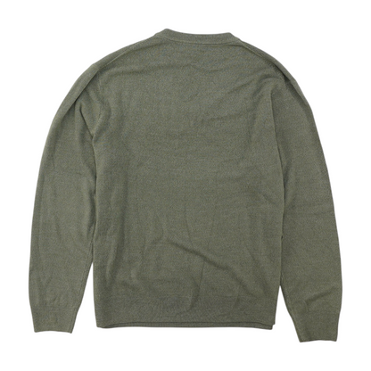 Green Geometric Pullover Sweater