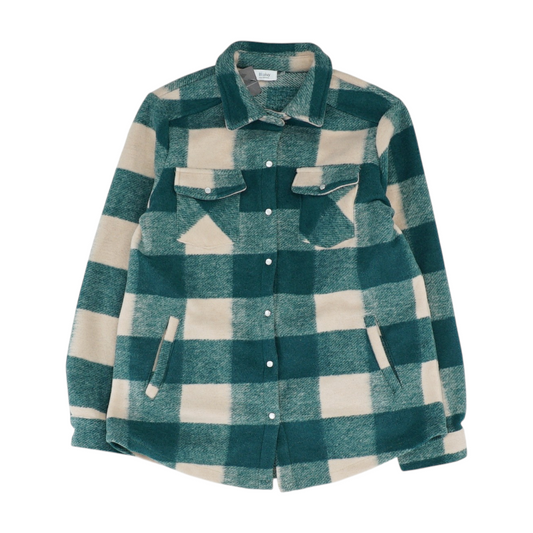 Green Check Flannel Button Down