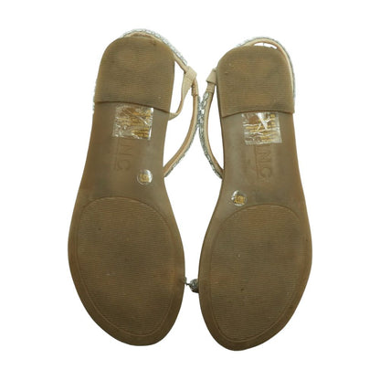 Silver Flat Sandals